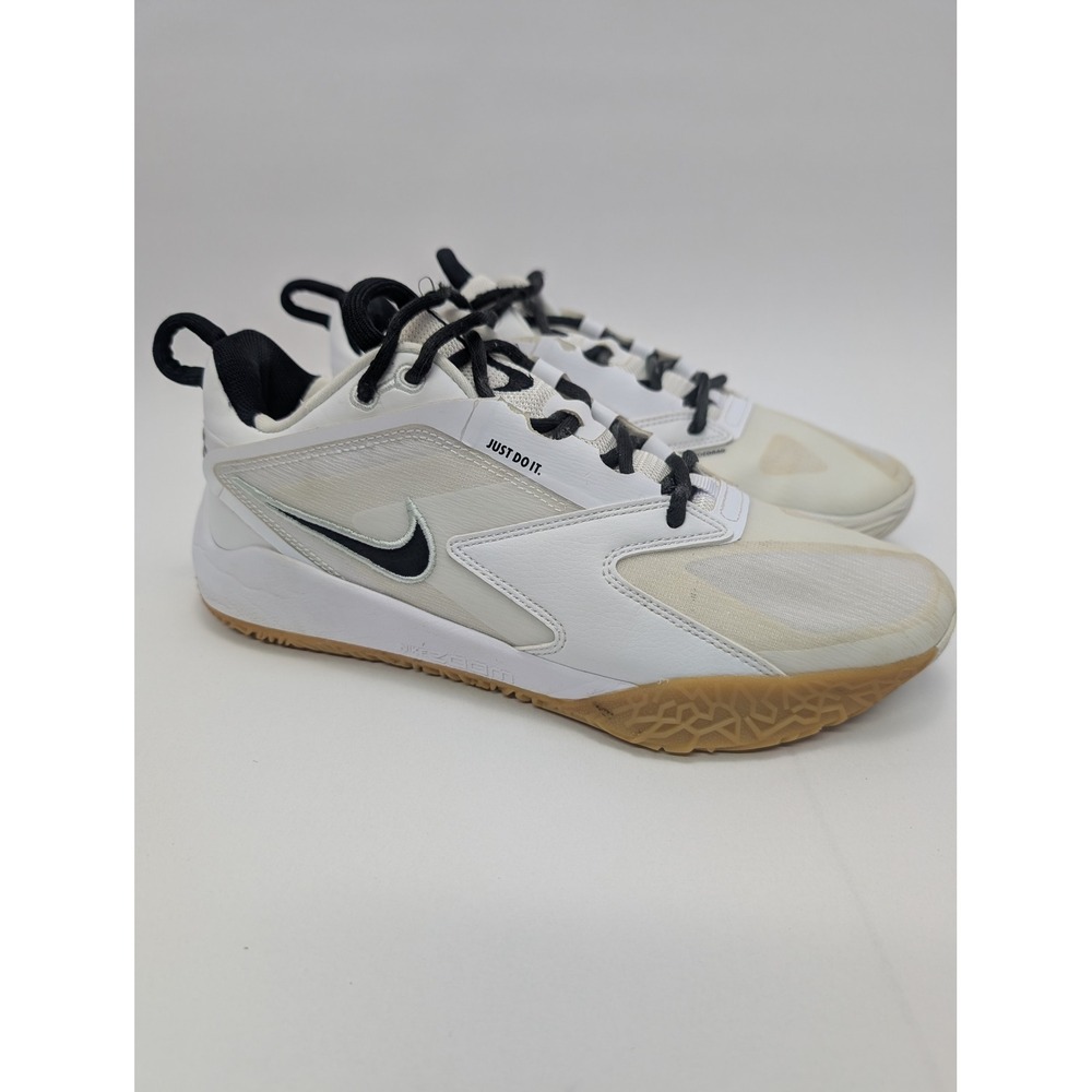 Nike Air Zoom Hyperace 3 White Black Gum Volleyball Shoes FQ7074-101 Mens 7